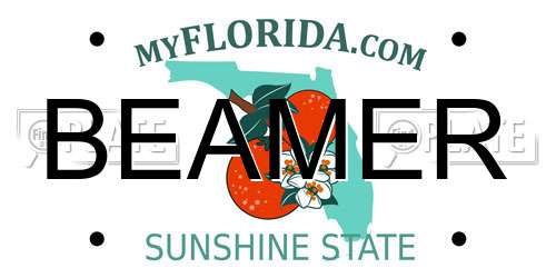 BEAMER Florida License Plate
