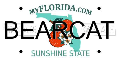 BEARCAT Florida License Plate