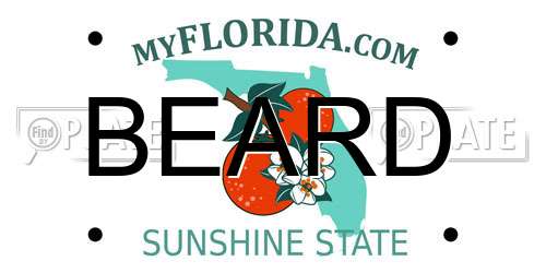 BEARD Florida License Plate