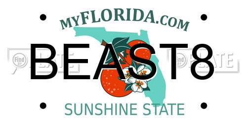 BEAST8 Florida License Plate
