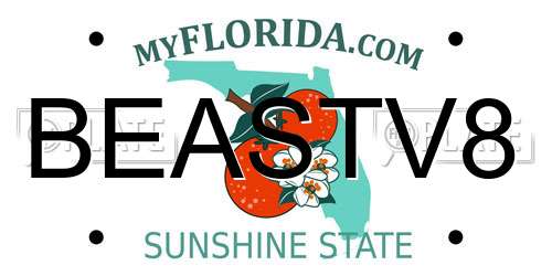 BEASTV8 Florida License Plate