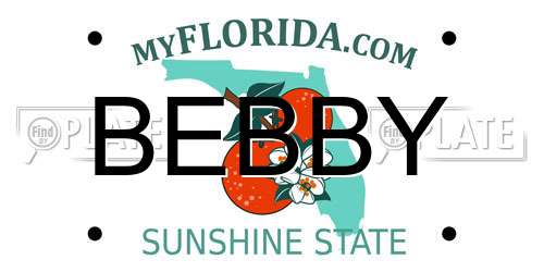 BEBBY Florida License Plate