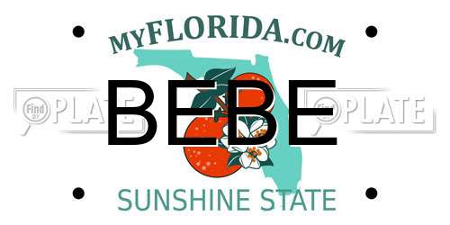 BEBE Florida License Plate