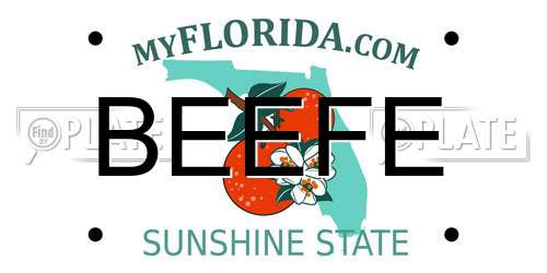 BEEFE Florida License Plate
