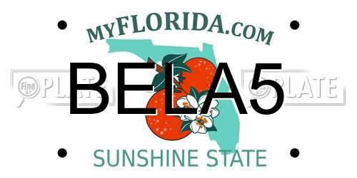 BELA5 Florida License Plate