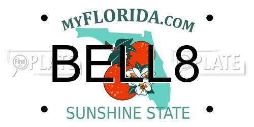 BELL8 Florida License Plate