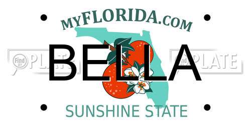 BELLA Florida License Plate