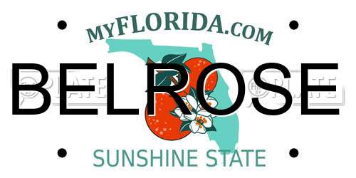 BELROSE Florida License Plate
