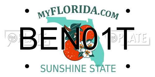 BEN01T Florida License Plate