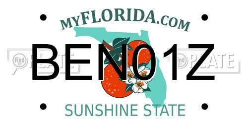 BEN01Z Florida License Plate
