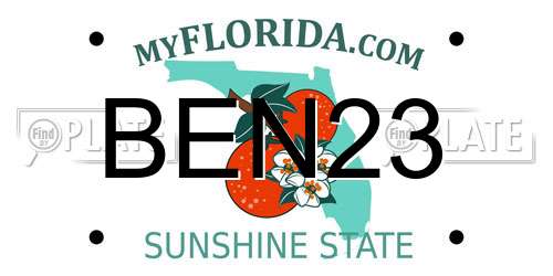 BEN23 Florida License Plate