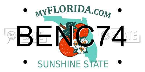 BENC74 Florida License Plate