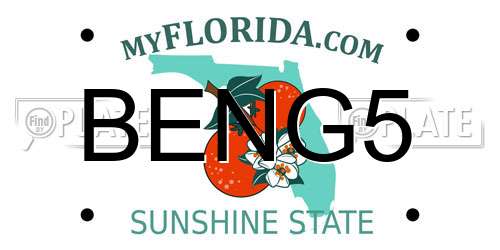 BENG5 Florida License Plate