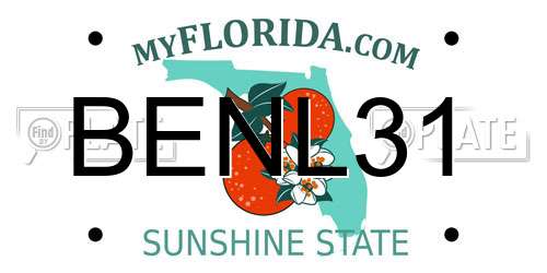 BENL31 Florida License Plate