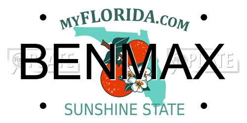 BENMAX Florida License Plate