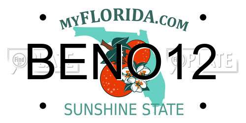 BENO12 Florida License Plate