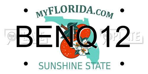BENQ12 Florida License Plate