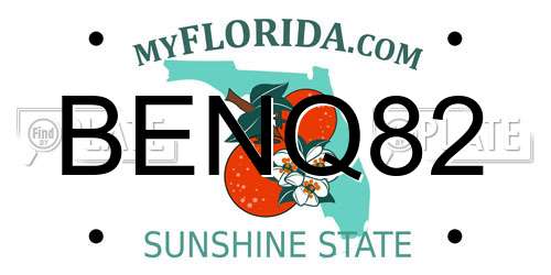 BENQ82 Florida License Plate