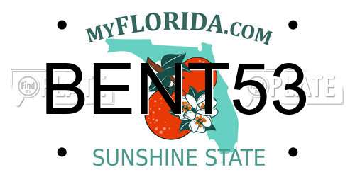 BENT53 Florida License Plate