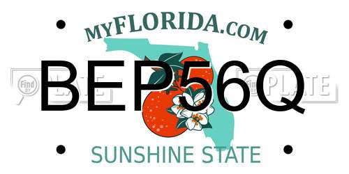 BEP56Q Florida License Plate