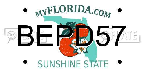 BEPD57 Florida License Plate
