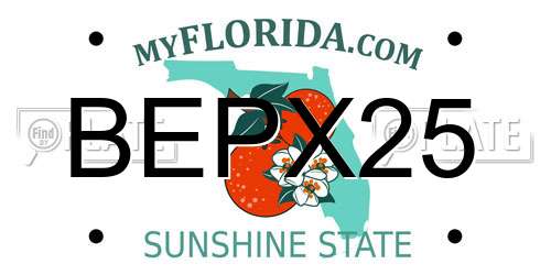 BEPX25 Florida License Plate