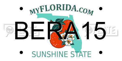 BERA15 Florida License Plate