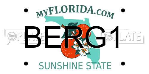 BERG1 Florida License Plate