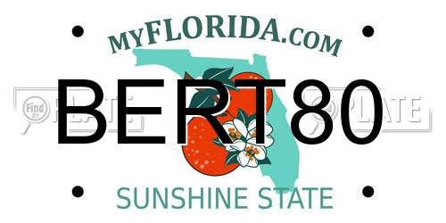 BERT80 Florida License Plate