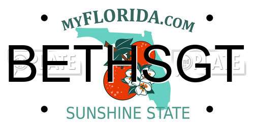 BETHSGT Florida License Plate