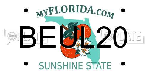 BEUL20 Florida License Plate