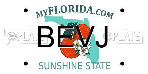BEVJ Florida License Plate
