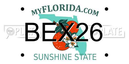 BEX26 Florida License Plate