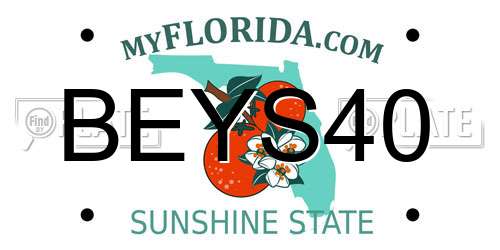 BEYS40 Florida License Plate