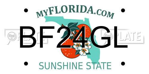 BF24GL Florida License Plate