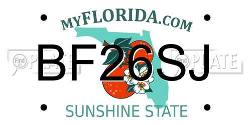 BF26SJ Florida License Plate