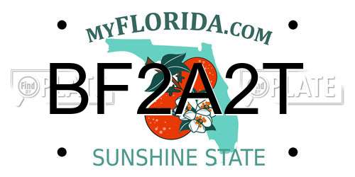 BF2A2T Florida License Plate