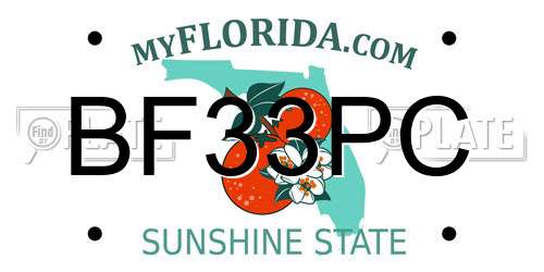 BF33PC Florida License Plate