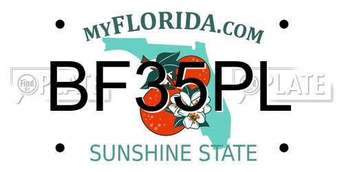 BF35PL Florida License Plate