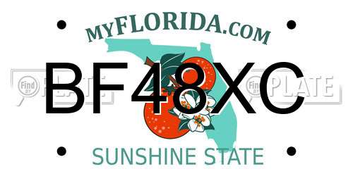 BF48XC Florida License Plate
