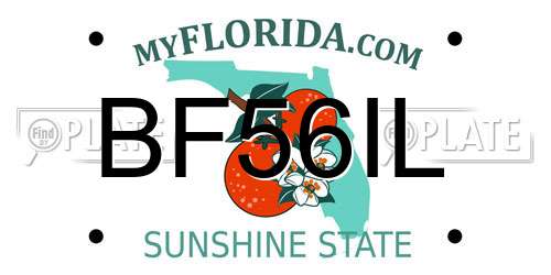 BF56IL Florida License Plate