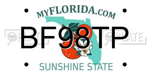 BF98TP Florida License Plate