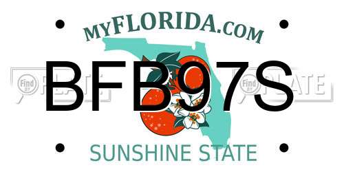 BFB97S Florida License Plate