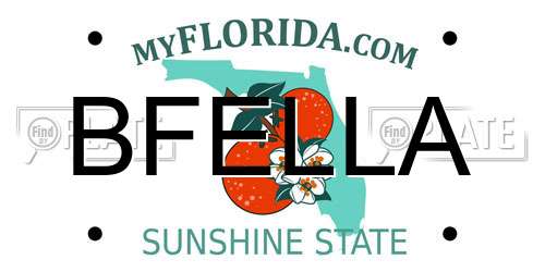 BFELLA Florida License Plate