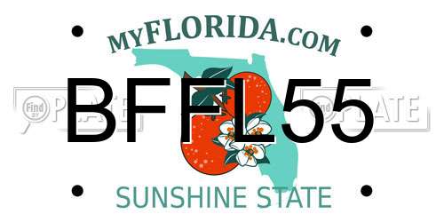 BFFL55 Florida License Plate
