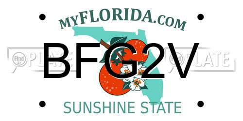 BFG2V Florida License Plate