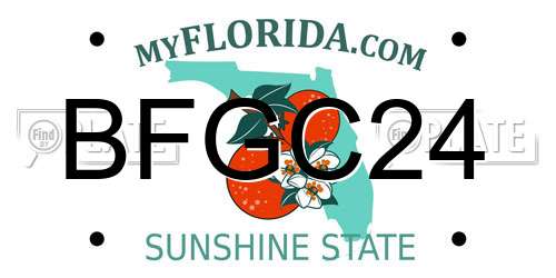 BFGC24 Florida License Plate