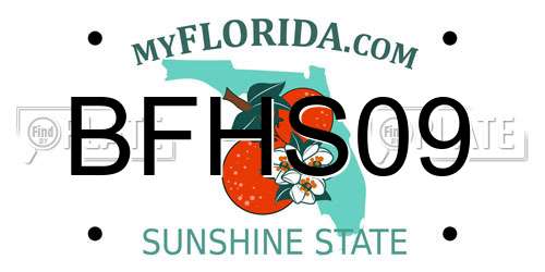 BFHS09 Florida License Plate