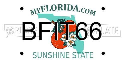 BFIT66 Florida License Plate