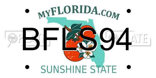 BFLS94 Florida License Plate